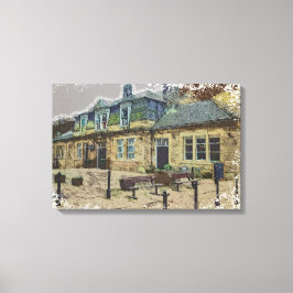 Impressão Em Tela Arte da Estação Ferroviária de Hebden Bridge