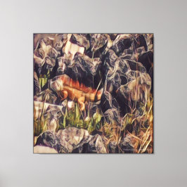 Impressão Em Tela Arte da Guana Laranja