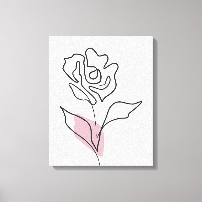 Impressão Em Tela Arte da linha da flor (Frente)