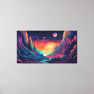 Impressão Em Tela Arte da linha de manga de anime