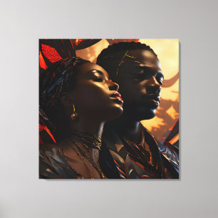 Impressão Em Tela Arte da moda africana