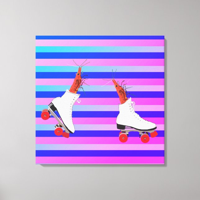 Impressão Em Tela Arte da Parede dos Camarões Funky (Frente)