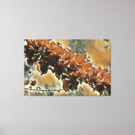 Impressão Em Tela Arte da Roseira - Corte Bege