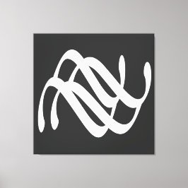 Impressão Em Tela Arte das linhas geométricas brancas abstrato moder