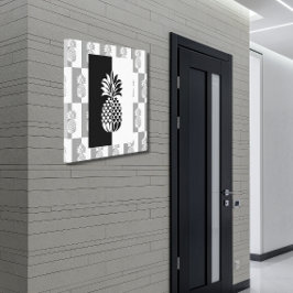 Impressão Em Tela Arte de Abacaxi | Moderno Preto e Branco