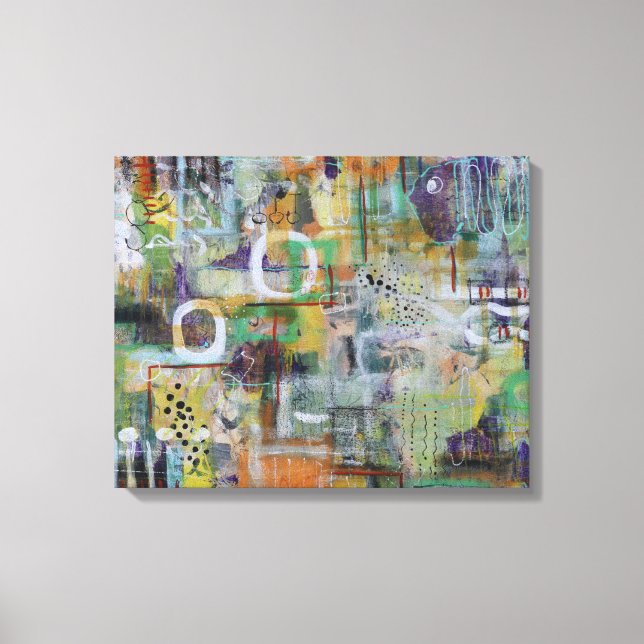 Impressão Em Tela Arte de Abstrato da Conversação (Frente)