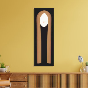 Impressão Em Tela Arte de Cabelo Longo Retrato Minimalista Moderno