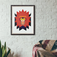 Arte de Cartoon de Leão Selvagem