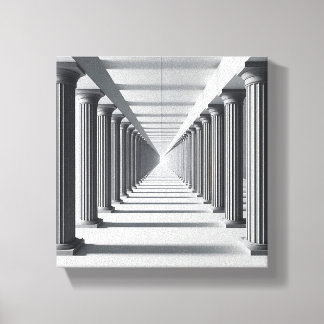 Impressão Em Tela Arte de Colunata Clássica Elegante - Arquitetura I