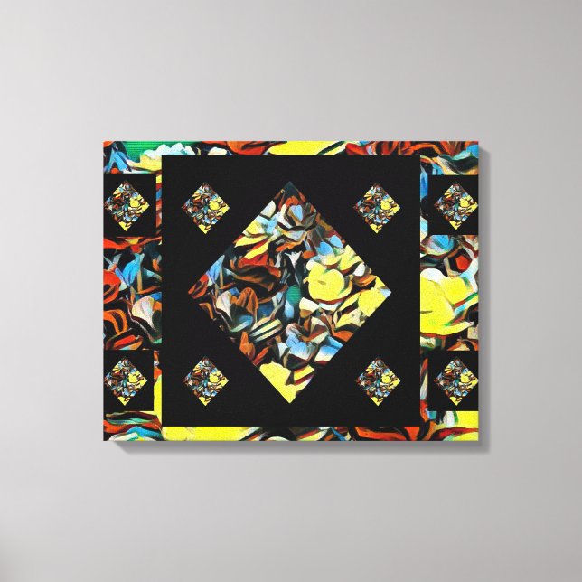 Impressão Em Tela Arte de Cravagem de abstrato (Sonhando) - 20 X 16 (Frente)