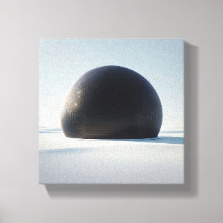 Impressão Em Tela Arte de Domo Preto Minimalista Moderno - Futurismo