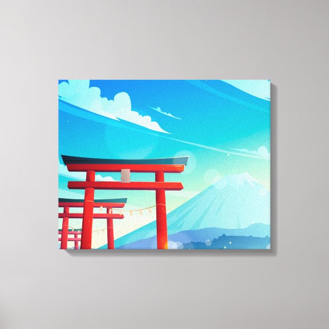 Impressão Em Tela Arte de Estilo Japonês (Frente)