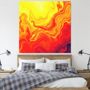 Impressão Em Tela Arte de Fluxo de Abstrato de Fiação