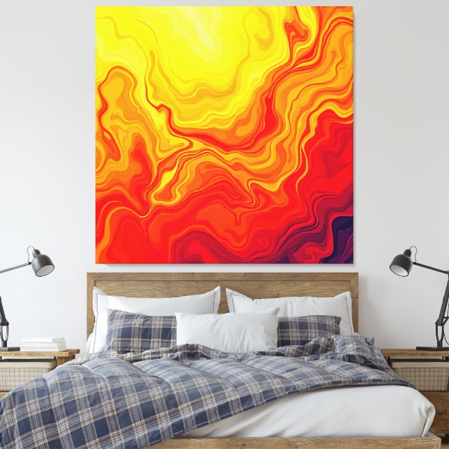 Impressão Em Tela Arte de Fluxo de Abstrato de Fiação (Insitu(Quarto))