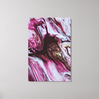 Impressão Em Tela Arte de Fluxo Vermelho Cor-de-rosa e Abstrato
