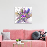 Arte de fractal abstrato colorido e energético Flo