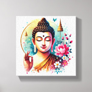 Impressão Em Tela Arte de Gautam Buddha