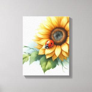 Impressão Em Tela arte de girassol - Tela enrolada