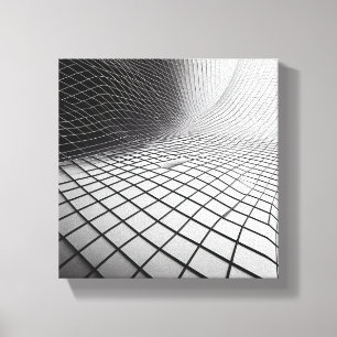 Impressão Em Tela Arte de Grade Ondulada Minimalista Moderna - Fio A