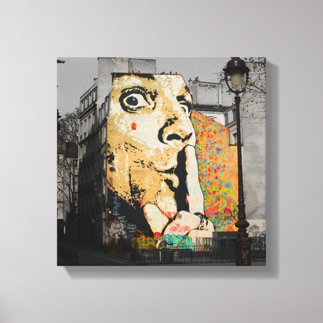 Impressão Em Tela Arte de Grafite de Arte de Rua (Frente)