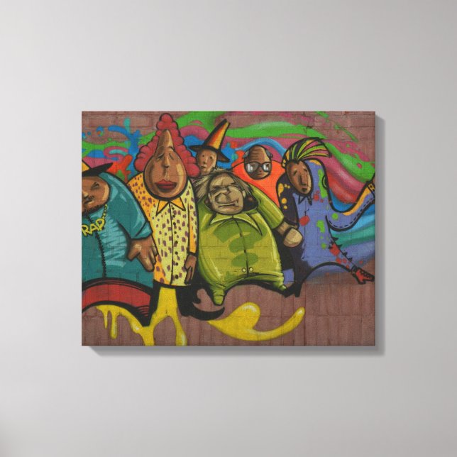 Impressão Em Tela Arte de Grafite engraçada, arte do mundo real (Frente)