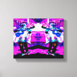 Impressão Em Tela Arte de guitarristas