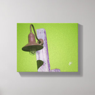 Impressão Em Tela Arte de Lâmpada de Langley em Verde Lima e Lavanda