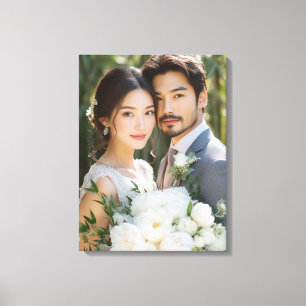 Impressão Em Tela Arte de Lona de Foto de Casamento