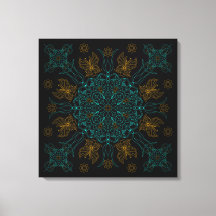 Arte de Mandala em Água e Dourado