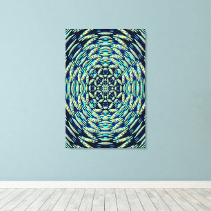 Impressão Em Tela Arte de Mandala Quântica