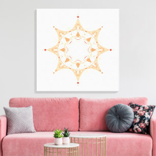 Impressão Em Tela Arte de Mandala Sagrado Elegante Boho Espiritual