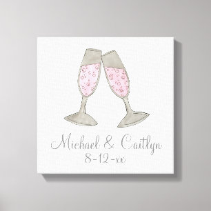Impressão Em Tela Arte de Muro de Presente Personalizada de Champagn