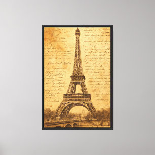 Impressão Em Tela Arte de Muro em Torre Eiffel em Paris