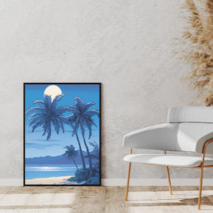Impressão Em Tela Arte de Muro Tropical - Uma Fuga Costeira