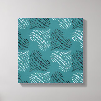 Impressão Em Tela Arte de Padrão Coral de Links Pretos e Brancos