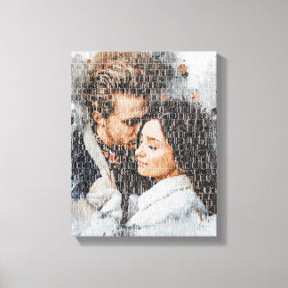 Impressão Em Tela Arte de Palavras Personalizada. Foto em aquarela f
