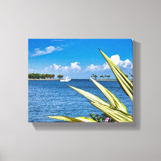 Impressão Em Tela Arte de Parede à Beira-Mar Vista do Oceano Tropica