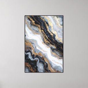 Impressão Em Tela Arte de Parede Abstrata com Padrão de Mármore Dour