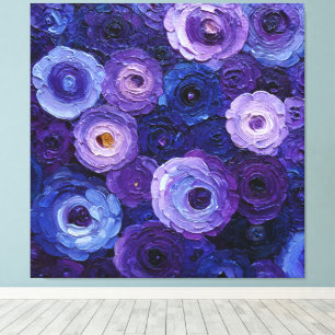 Impressão Em Tela Arte de Parede Abstrata de Aglomerado Floral Lavan