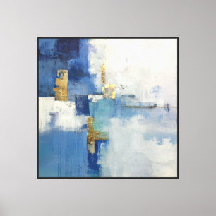 Impressão Em Tela Arte de Parede Abstrata em Turquesa - Geometria