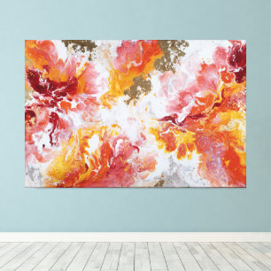 Impressão Em Tela Arte de Parede Abstrata Redemoinho Dourado Fervoro
