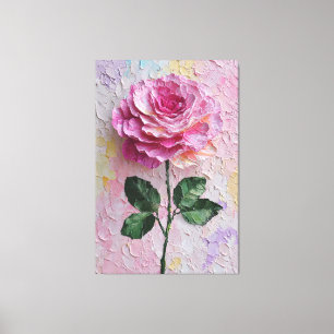 Impressão Em Tela Arte de Parede Abstrata Textura de Rosa Rosa