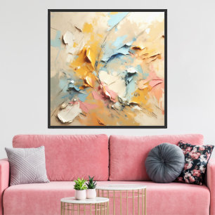 Impressão Em Tela Arte de Parede Abstrata Texturizada