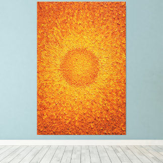 Impressão Em Tela Arte de Parede Abstrata Texturizada Explosão Solar
