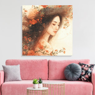 Impressão Em Tela Arte de Parede Boho Abraço da Mãe Natureza