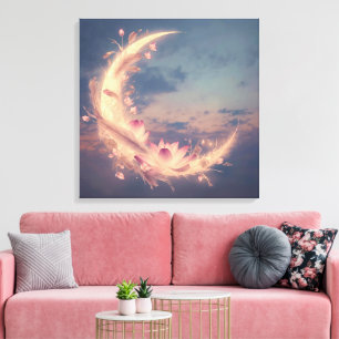 Impressão Em Tela Arte de Parede Boho Mandala Sussurro da Lua