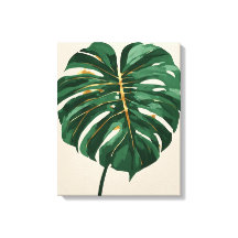 Arte de Parede Botânica de Folha de Monstera Minim