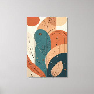 Impressão Em Tela Arte de Parede Botânico Abstrato Boho Moderno Mini