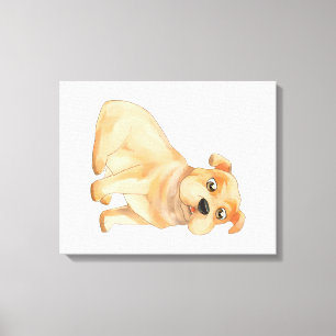 Impressão Em Tela Arte de Parede Bulldog Adorável   Presente do pro
