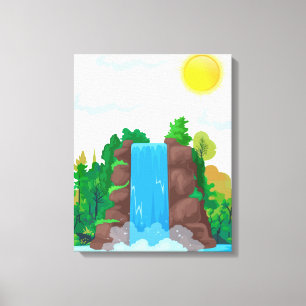 Impressão Em Tela Arte de Parede Cachoeira